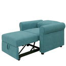 3-in-1 Sofa Bed Chair, Convertible Sleeper Chair Bed,Adjust Backrest Into a Sofa,Lounger Chair,Single Bed,Modern Chair Bed Sleeper for Adults,Teal
