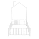 Metal House Platform Bed With Guardrail And Chimney by HouseOfZazla