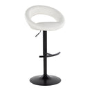Posh - Contemporary Adjustable Barstool With Swivel & Rounded T Footrest (Set of 2) by HouseOfZazla