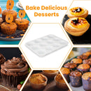 GBruno 12 Cups Silicone Muffin Pans