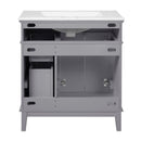 Modern Bathroom Vanity With Sink, Storage Cabinet, Soft Close Doors, Deep & Standard Drawers by HouseOfZazla
