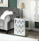 Noralie Mirrored and Faux Diamonds Accent Table by HouseOfZazla