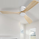 Low Profile Ceiling Fan DC, 3 Blade, Noiseless Reversible Motor, Remote Control by Unique Piece Furniture