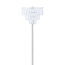 Base Floor Lamp With Crystal Shade - Silver by HouseOfZazla