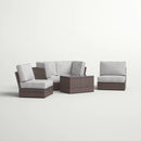 Comfortable Modern Patio Rattan Sectional Set With Cushions by Unique Piece Furniture