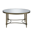 Aditya - Mirrored Antique Brass Coffee Table - Antique Brass by HouseOfZazla