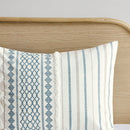 Full/Queen Cotton Printed Duvet Cover Set with Chenille