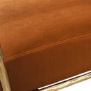 Aerin - Hammered Brass Upholstered Accent Arm Chair by HouseOfZazla