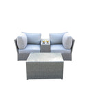 Comfortable Modern Patio Rattan Sectional Set With Cushions by Unique Piece Furniture