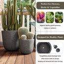 U_STYLE Lightweight MGO Planter Set of 3 by HouseOfZazla