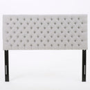Queen Size Headboard With Button Tufting - Light Gray by HouseOfZazla