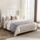 Peyton - Upholstered Bed With 54" High Headboard, Traditional Hand Buttoned Tufting by Unique Piece Furniture