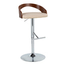 Grotto - Mid Century Modern Adjustable Height Barstool, Swivel With Straight T Footrest (Set of 2) by HouseOfZazla