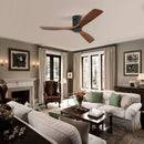 Low Profile Ceiling Fan DC, 3 Blade, Noiseless Reversible Motor, Remote Control by Unique Piece Furniture
