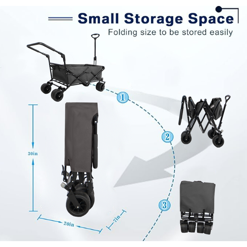 Utility Park Garden Cart Tool Customized Color Folding Camping Trolley Outdoor Picnic Beach Wagon