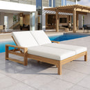 TREXM Outdoor Double Lounge Chair with 5-Position Adjustable Backrest