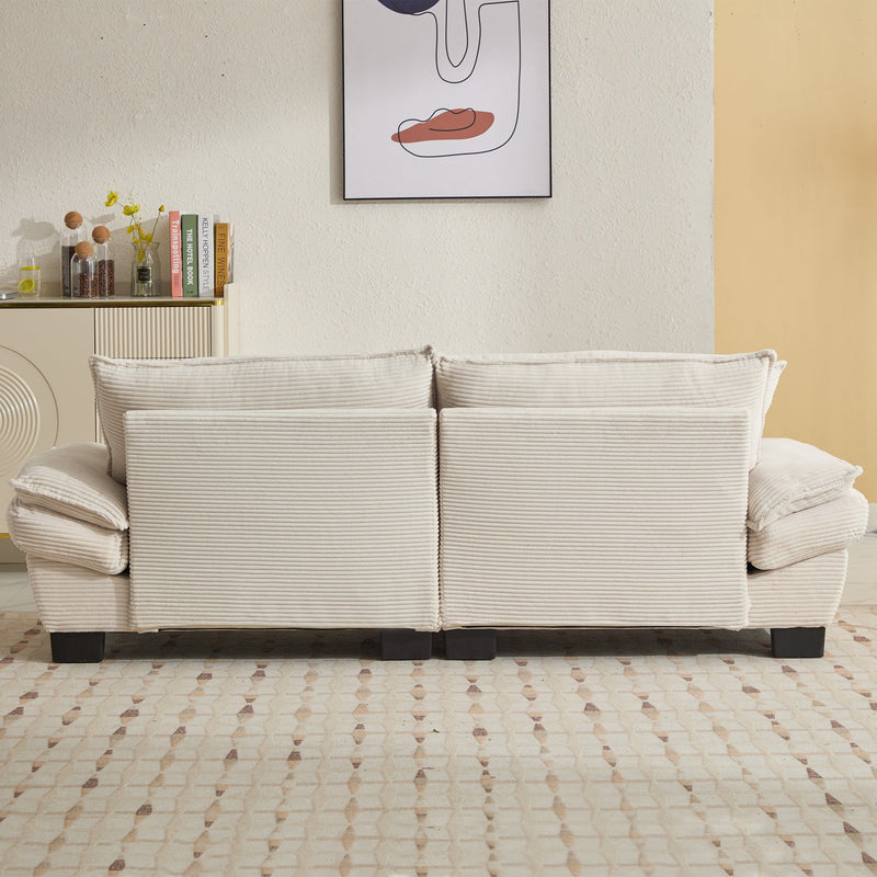 Walker Edison | Corduroy Cloud Loveseat Couch