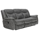 Hudson - Motion Sofa Pillow Top Arms Reclining Comfort - Gray by HouseOfZazla
