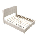 Platform Bed Frame With Headboard, Floor Standing Design by HouseOfZazla