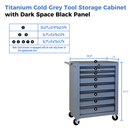 Rolling Metal Tool Chest with 7 Drawers, 20" Steel Cabinet by HouseOfZazla