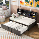 Industrial Metal Daybed With Trundle, Storage Shelves, USB Ports by HouseOfZazla