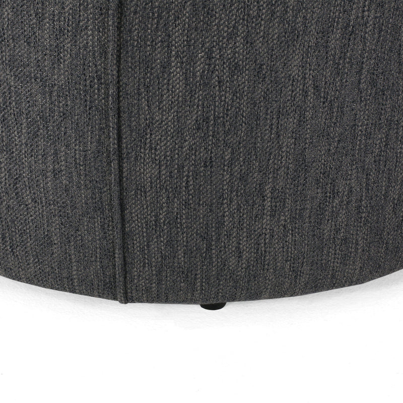 Contemporary Ottoman With Tonal Piping And Button Tuft Design, photo 6 of 8
