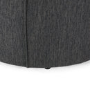 Contemporary Ottoman With Tonal Piping And Button Tuft Design