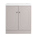 Contemporary Freestanding Bathroom Vanity With Resin Sink & Soft-Close Cabinet Doors by HouseOfZazla
