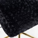 Office Chair, Artificial Rabbit Hair Home Office Chair With Metal Base, Adjustable Desk Chair Swivel Office Chair, Vanity Chair by HouseOfZazla