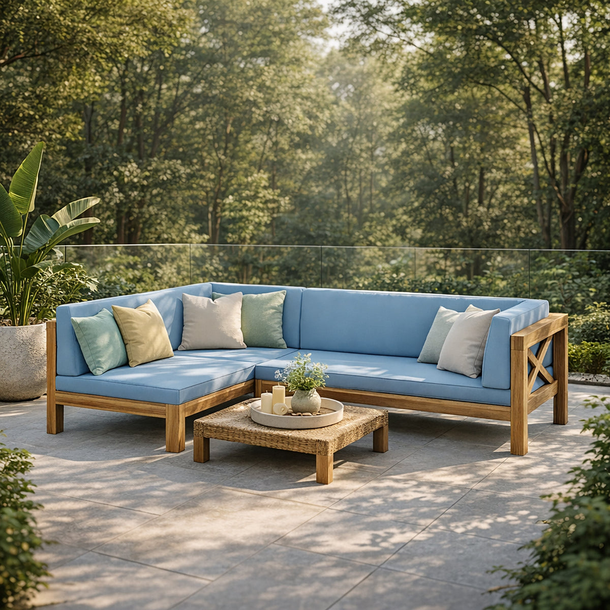 Brava X-Back Right Corner Bench Set of 2, photo 2 of 10