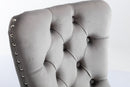 A&A Furniture Nikki Collection Modern Velvet Upholstered Dining Chairs - Set of 2
