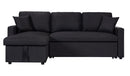 Paisley - Fabric Reversible Sleeper Sectional Sofa With Storage Chaise