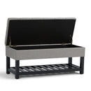 Saxon - Upholstered Transitional Storage Ottoman Bench by Unique Piece Furniture