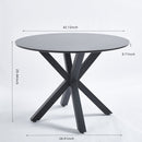 42.1"BLACK Table Mid-century Dining Table for 4-6 people With Round Mdf Table Top, Pedestal Dining Table, End Table Leisure Coffee Table,cross leg