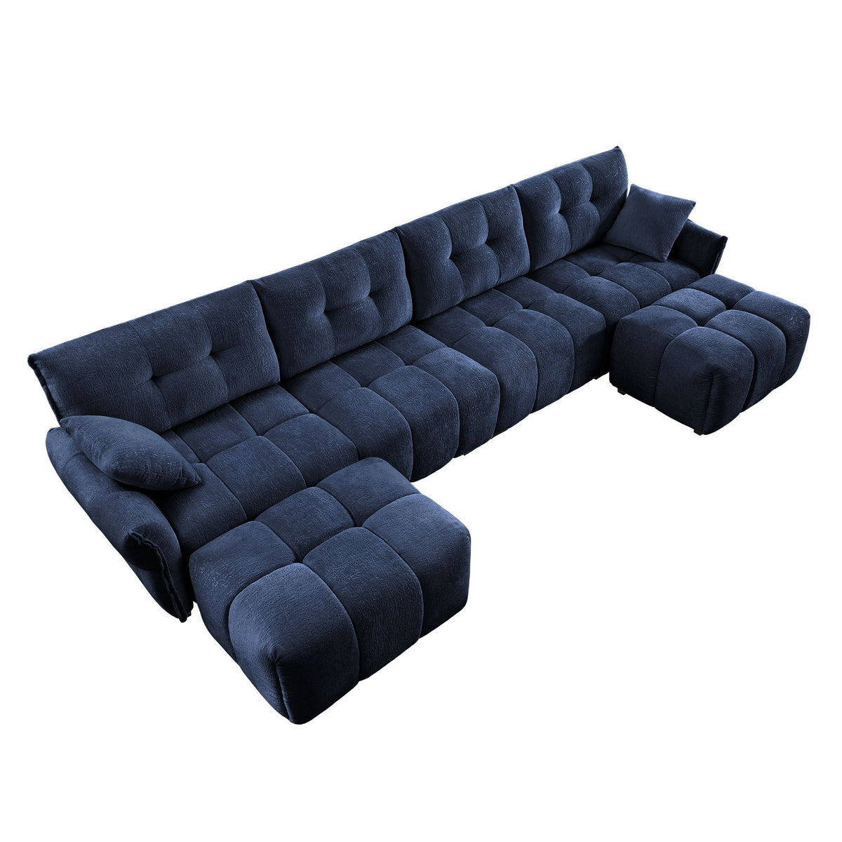 Sofa Set With Ottoman And Pillows, Textured, High Resilience Cushions, photo 11 of 40