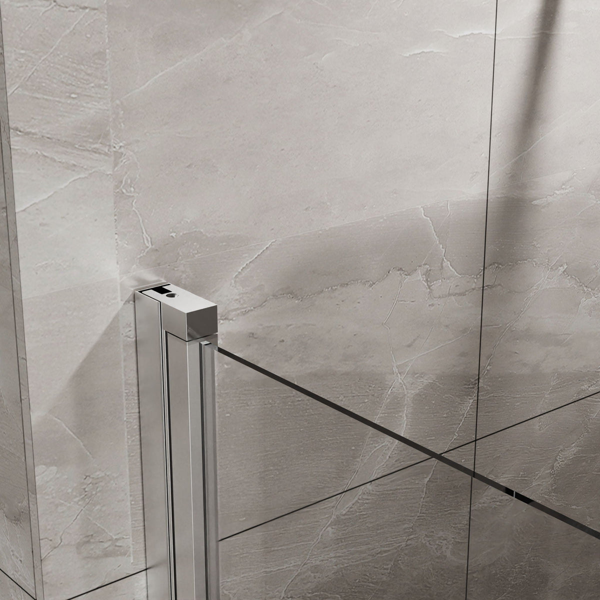 Pivot Shower Door, Tempered Glass, Semi Frameless, photo 13 of 16