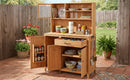 TOPAMX Potting Bench with Hutch, Solid Fir Wood Garden Workstation by HouseOfZazla