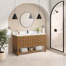 James Martin Malibu 60" Single Bathroom Vanity, Amber Birch