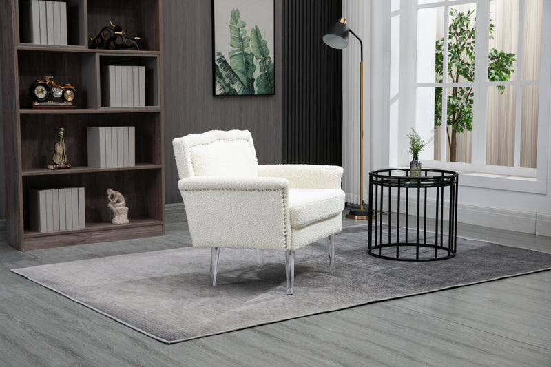 Accent Chair, Living Room Chair / leisure single sofa with acrylic feet