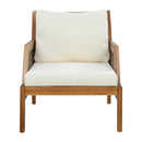 Acacia Wood Patio Furniture Club Chair with Outdoor Wicker by HouseOfZazla