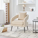 Open Back Accent Chair, Round Sofa Lounge Armchair by HouseOfZazla