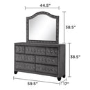 Sophia - 7 Drawer Dresser - Gray