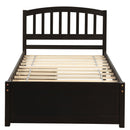 Platform Storage Bed Wood Bed Frame With Two Drawers And Headboard by Unique Piece Furniture