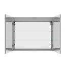 LED Medicine Cabinet With Mirror, Double Door With Defogger, Dimmer, Surface Mount by HouseOfZazla