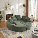 Round Oversized Sofa Bed With 5 Throw Pillows by HouseOfZazla