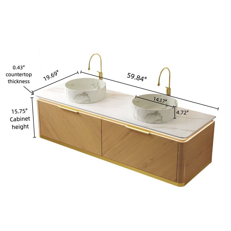 DIPA 60" Bathroom Vanity & Sinks, photo 5 of 5