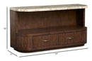 McPherson - Demilune Sofa Table - Burnt Umber