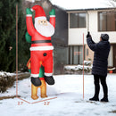 Outsunny 7FT Hanging Christmas Inflatable Santa with Dog