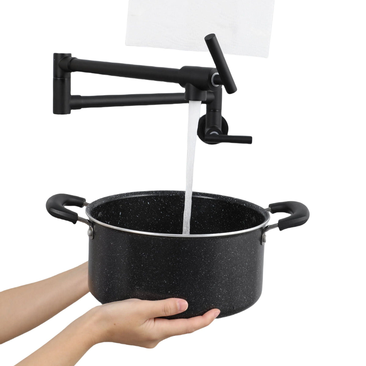 Modern Design Wall Mount Pot Filler Faucet Folding Stretchable, photo 12 of 13
