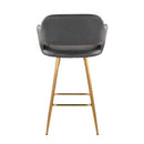 Margarite - Contemporary Fixed Height Counter Stool With Footrest (Set of 2) With Square by HouseOfZazla